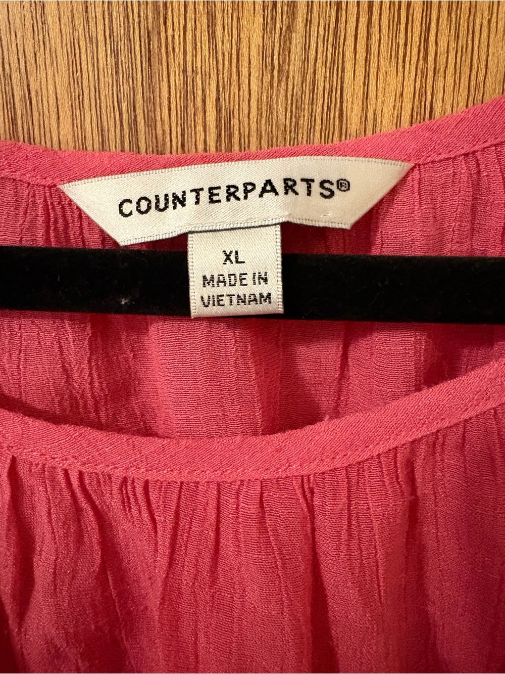 Counterparts Vibrant Pink Crochet-Trim Peasant Blouse - Picture 3 of 6